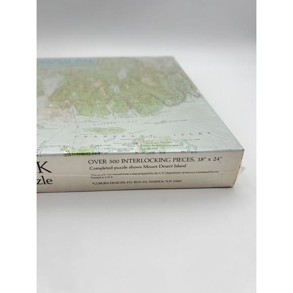 Acadia National Park Mount Desert Island Jigsaw Puzzle Map NEW Sealed - Picture 4 of 4